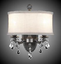 American Brass & Crystal WS6532-A-01G-PI-GL - Two Light Wall Sconce